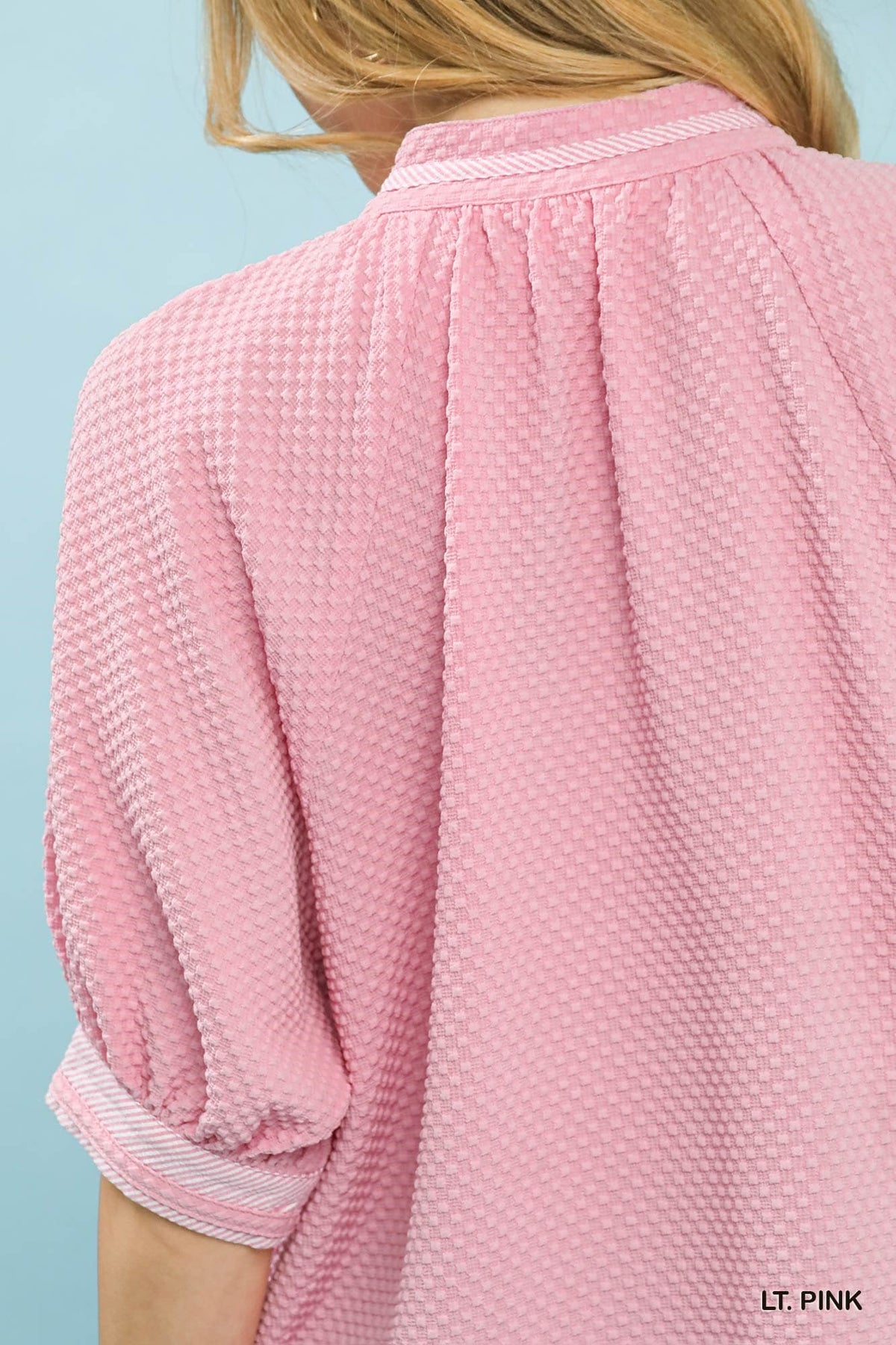UMGEE Pink Contrast Trim Top