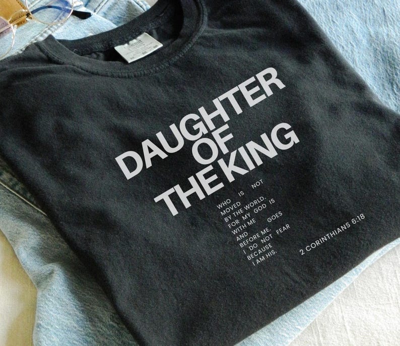 Comfort Colors Daughter of the King Charcoal Tee