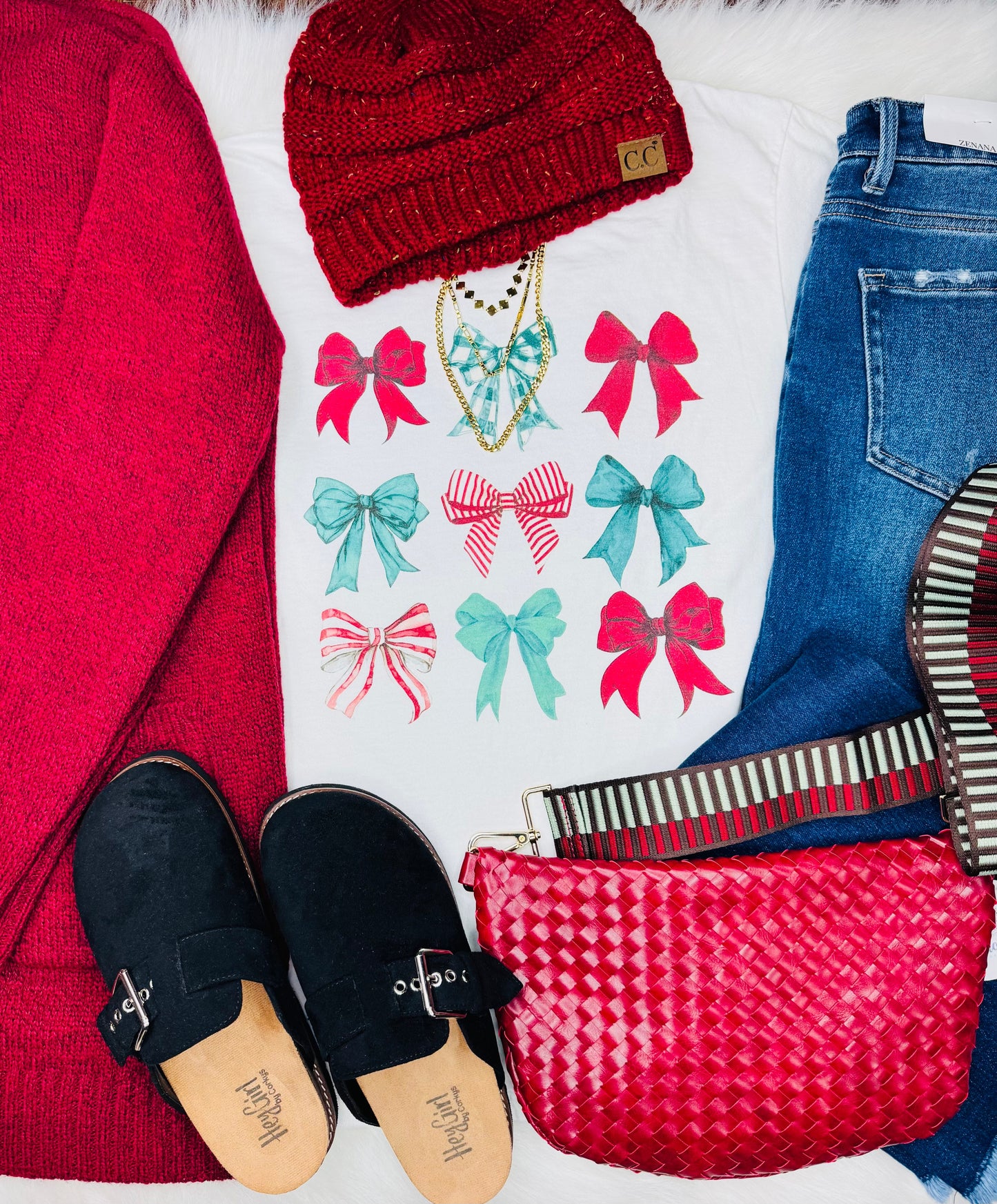 Comfort Colors Multi Bow Tee