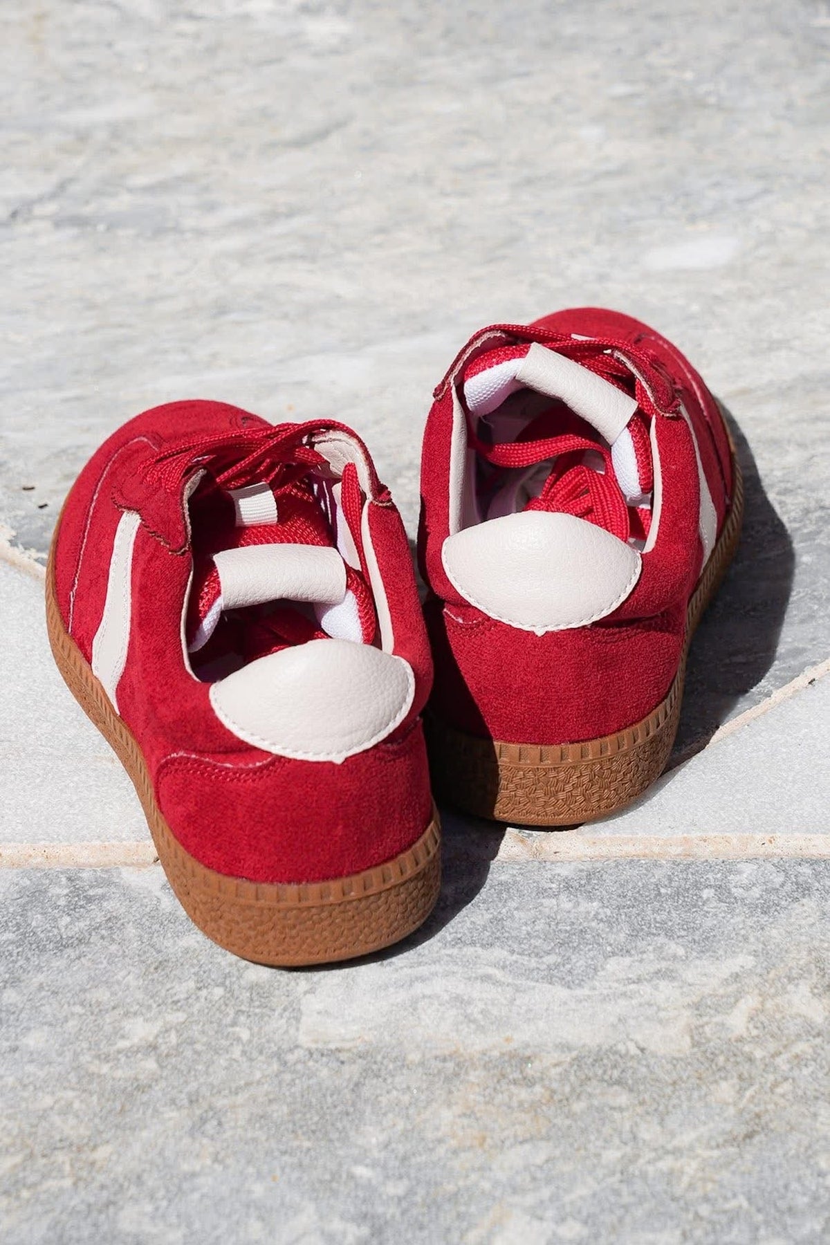 CORKYS Spoiler Alert Sneaker Red Faux Suede