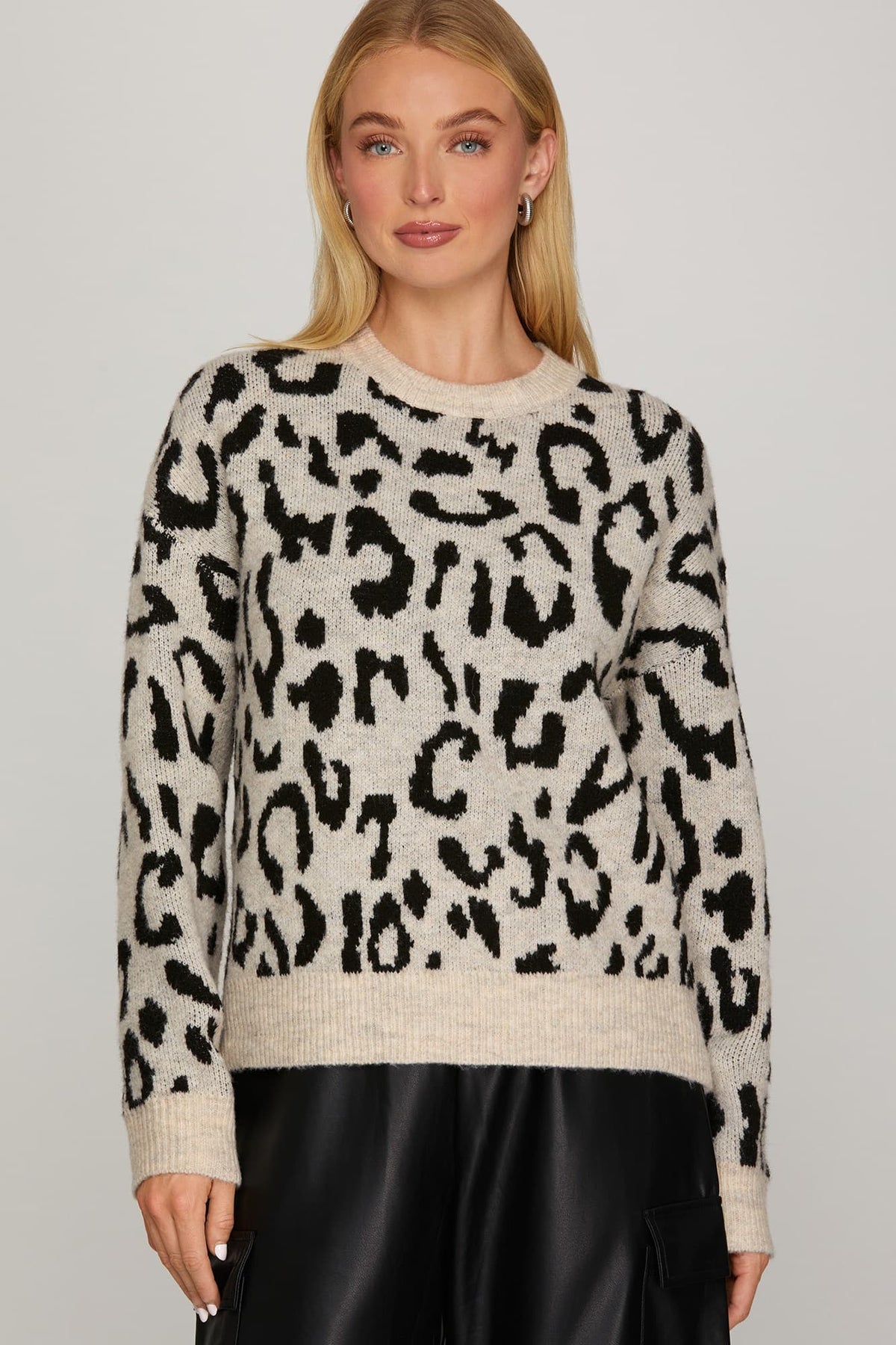 Classic Leopard Sweater Cream