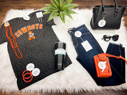 OSU Cowboys Leopard Print Graphic Tee