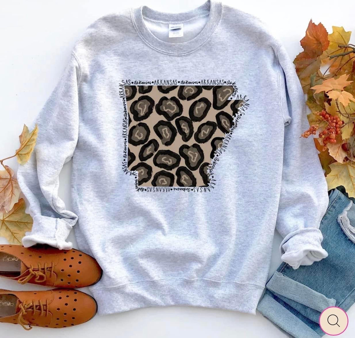 Leopard State Sweatshirt Arkansas