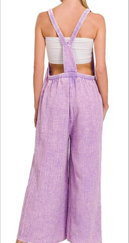 Lavender Acid Wash Overall