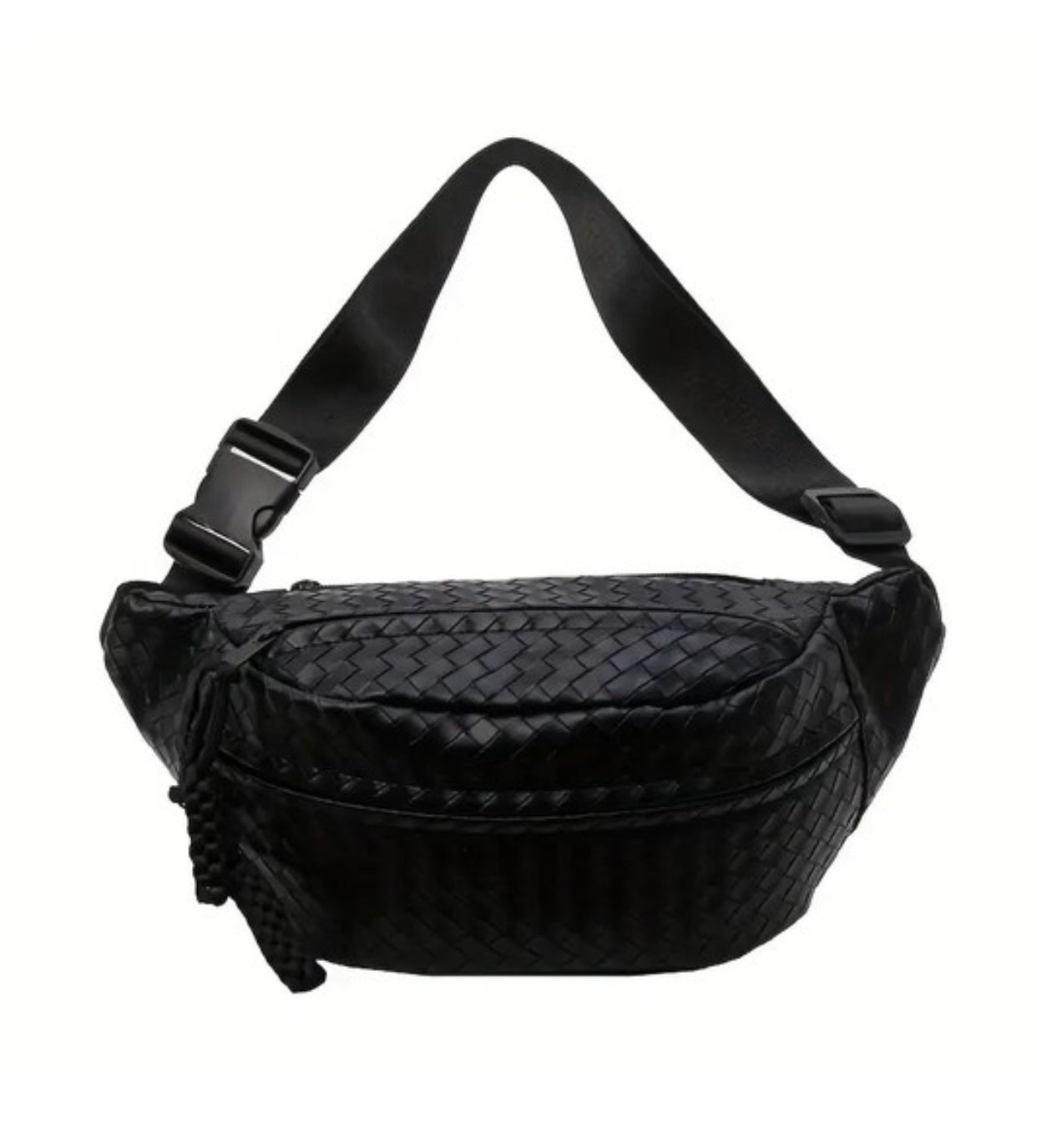 Atlas Woven Vegan Leather Crossbody Bag