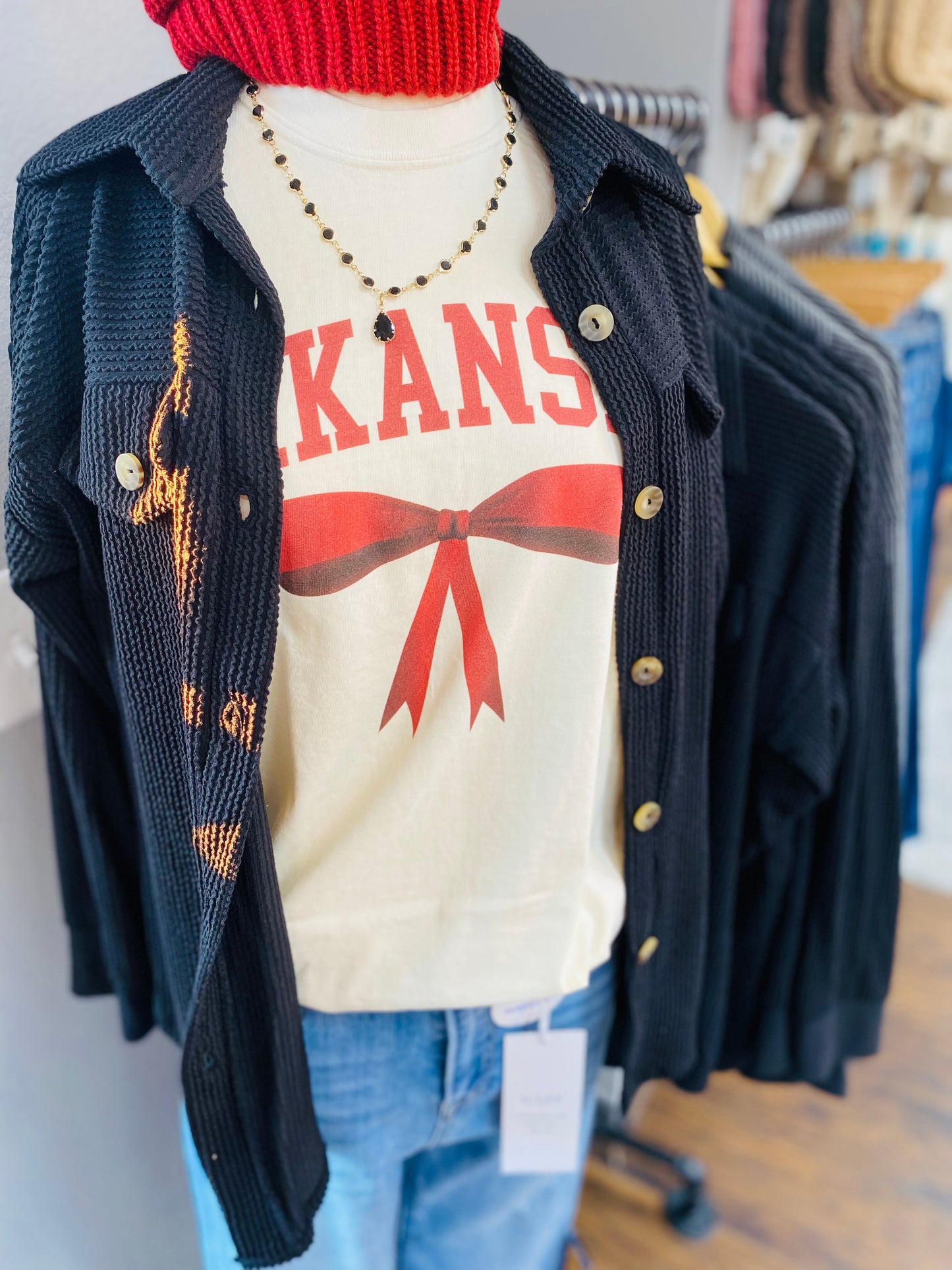 Comfort Colors Arkansas Coquette Bow Tee