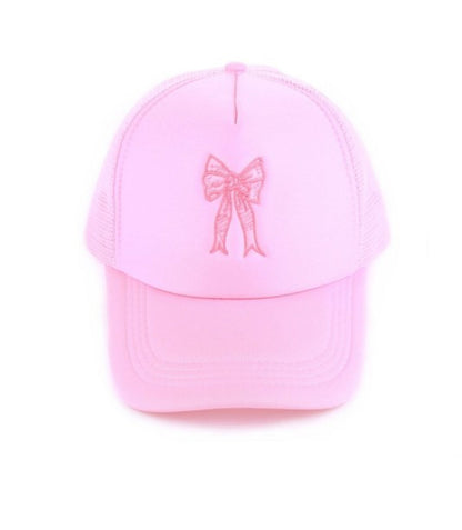 Bow Embroidered Trucker Hat