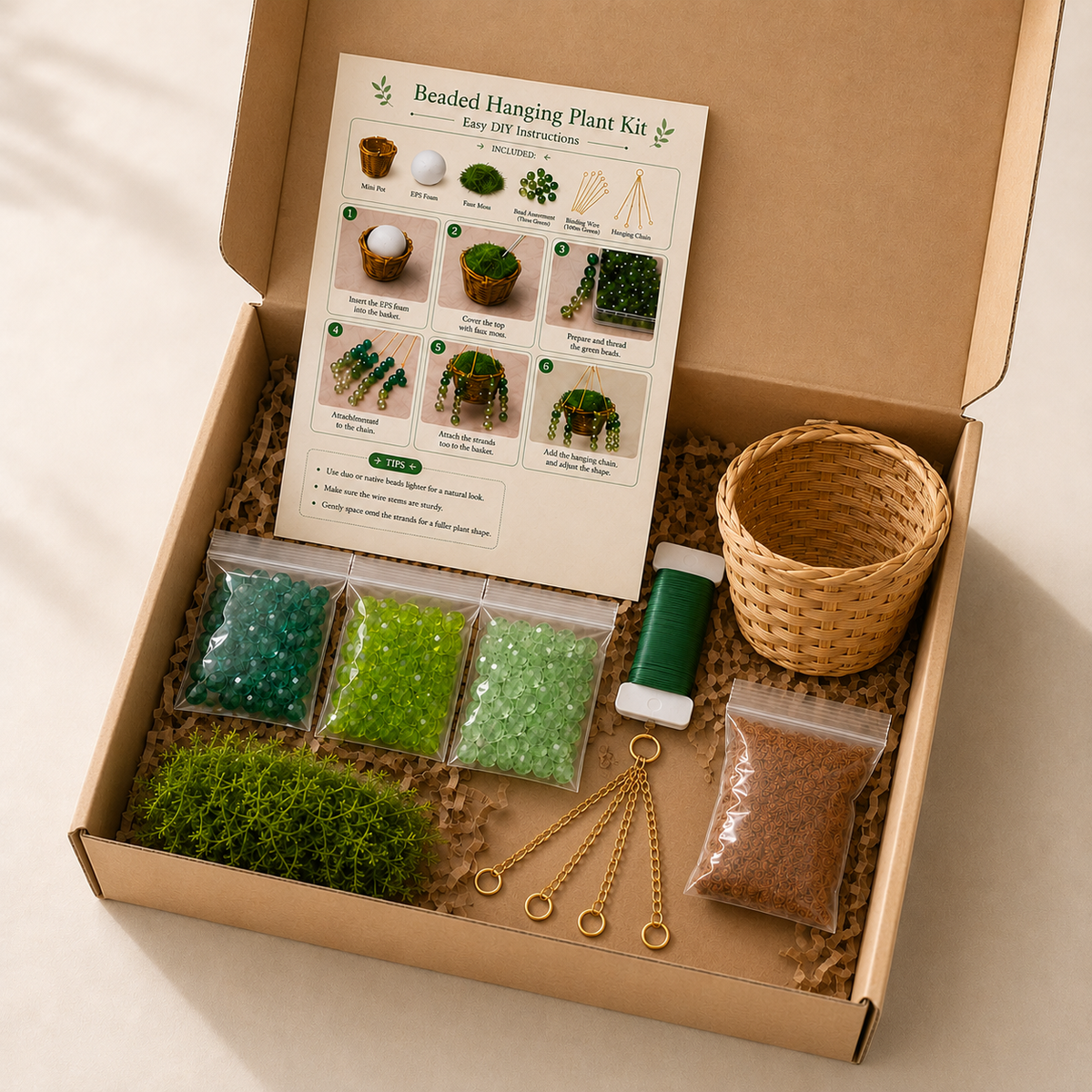 🌿DIY Beaded Hanging Plant Kit ✨ Create Stunning Boho Plant Hangers with Ease