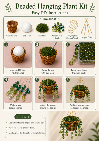🌿DIY Beaded Hanging Plant Kit ✨ Create Stunning Boho Plant Hangers with Ease