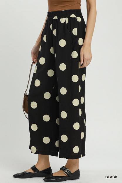 UMGEE Ashley Polka Dot Pant Black