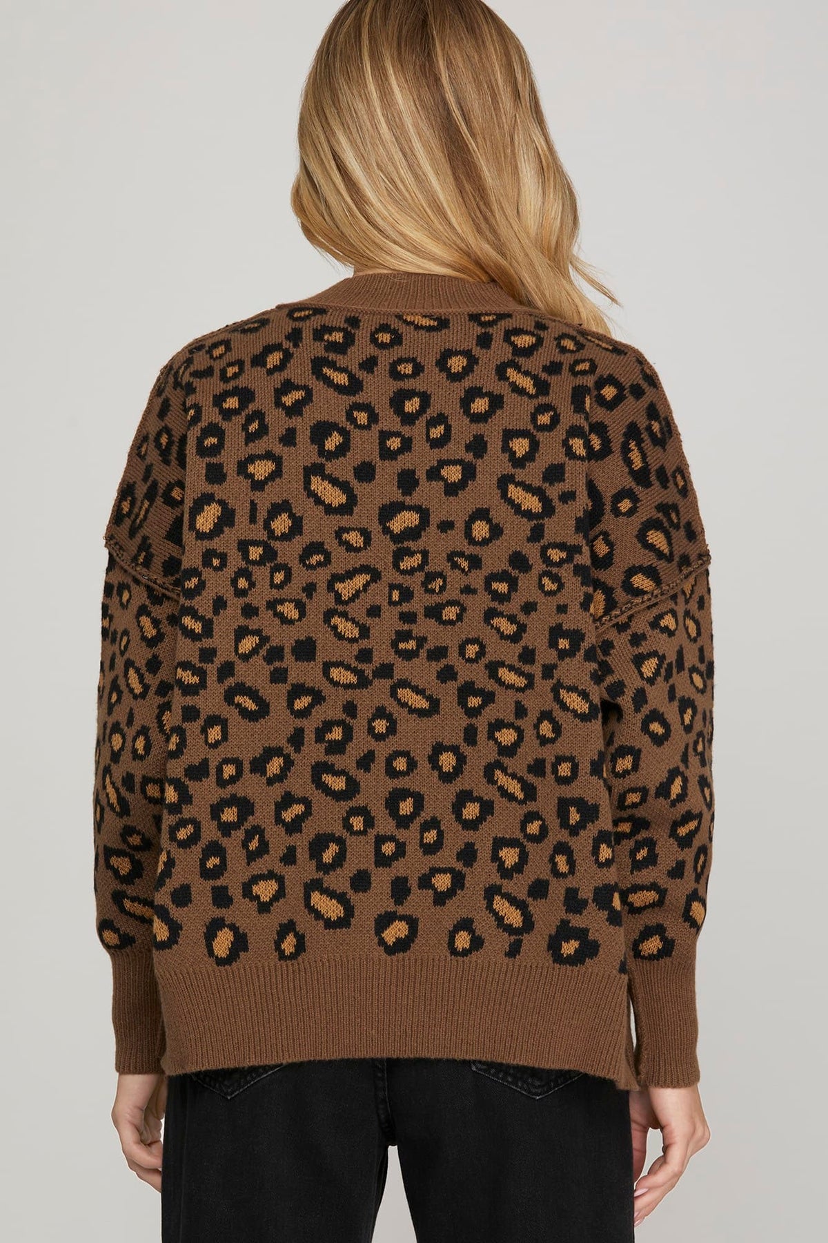 Lauren Leopard Sweater Mocha