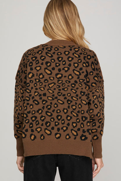 Lauren Leopard Sweater Mocha