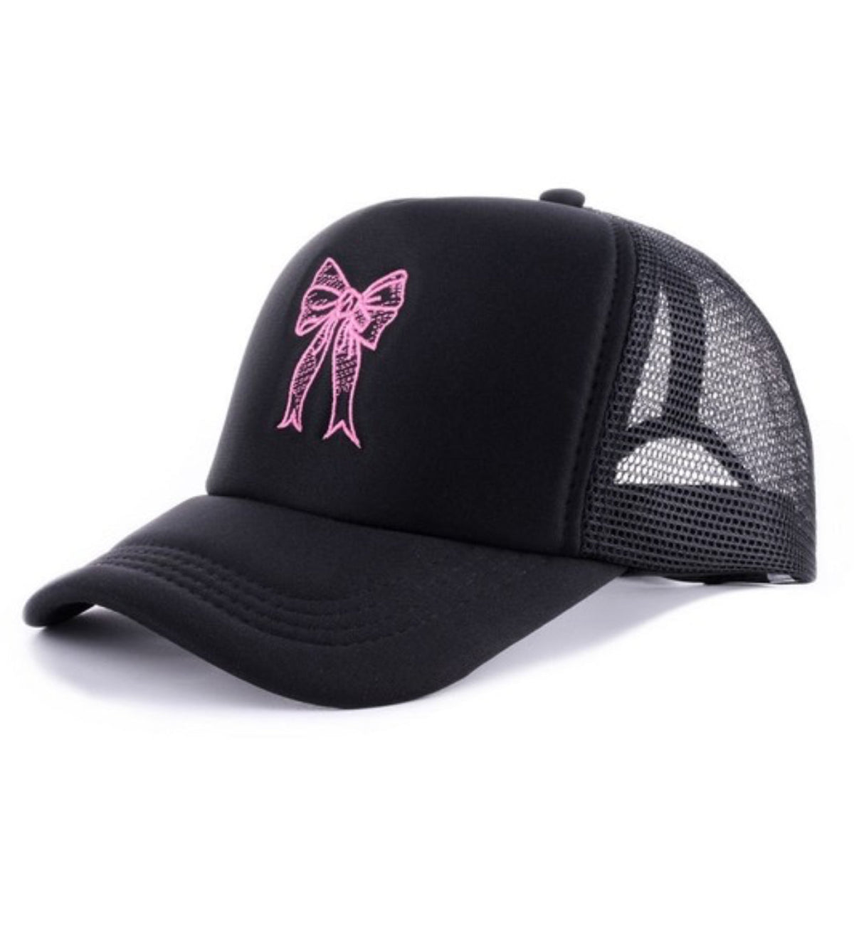 Bow Embroidered Trucker Hat