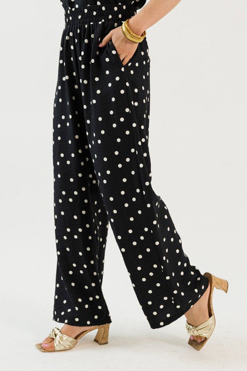 Black Polka Dot Pant