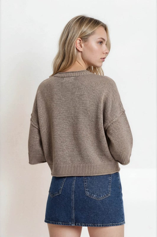 Cameron Knit Pullover Taupe