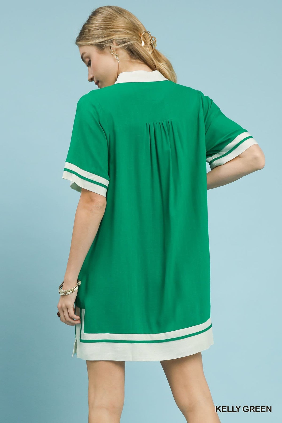 UMGEE Chelsea Two Tone Dress Green