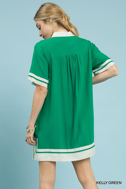 UMGEE Chelsea Two Tone Dress Green