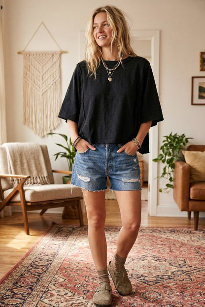 Cotton Slub Favorite Tee Black