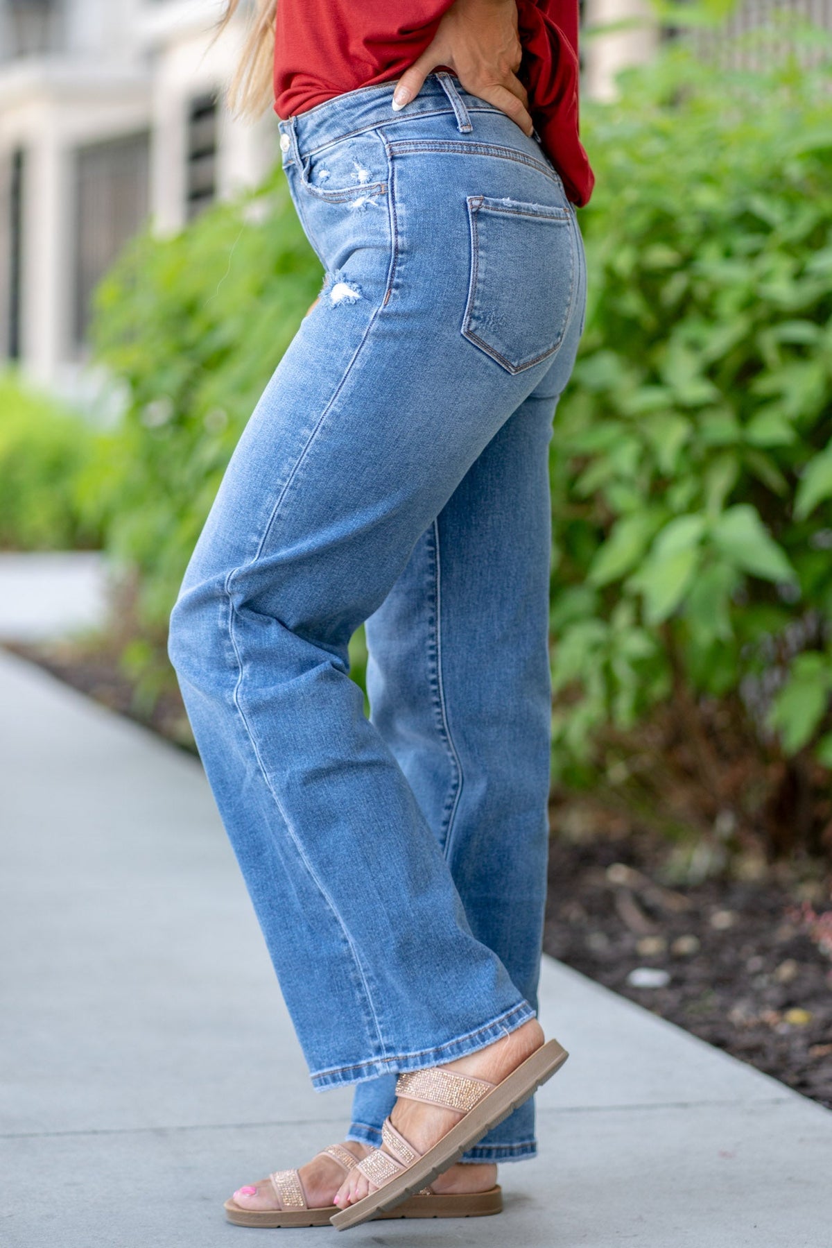 Zenana Caroline High Rise Straight Jean