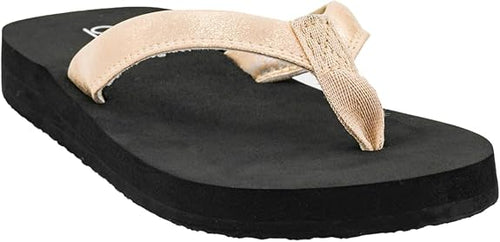 CORKYS Gold Washed Metallic Summer Plans Sandal