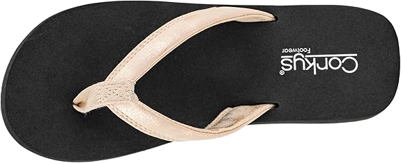 CORKYS Gold Washed Metallic Summer Plans Sandal