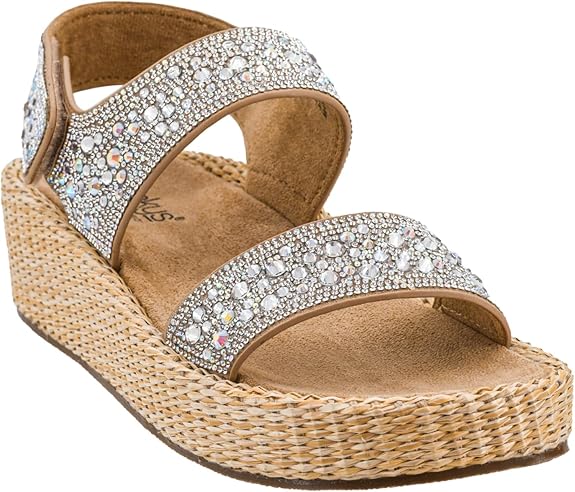 CORKYS Heat Wave Wedge Sandal Clear Rhinestone