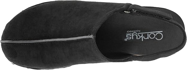 CORKYS Make Em Blush Black Faux Suede Wedge
