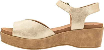 CORKYS Meet Ya There Wedge Gold Wash Metallic