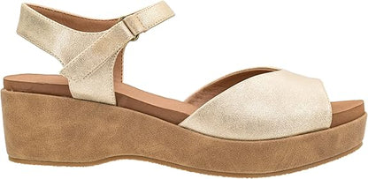 CORKYS Meet Ya There Wedge Gold Wash Metallic