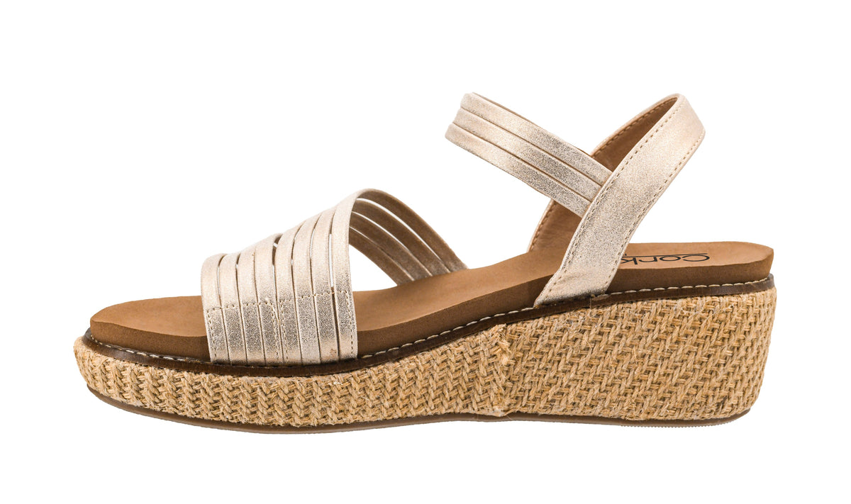 CORKYS What About Now Wedge Sandal Gold