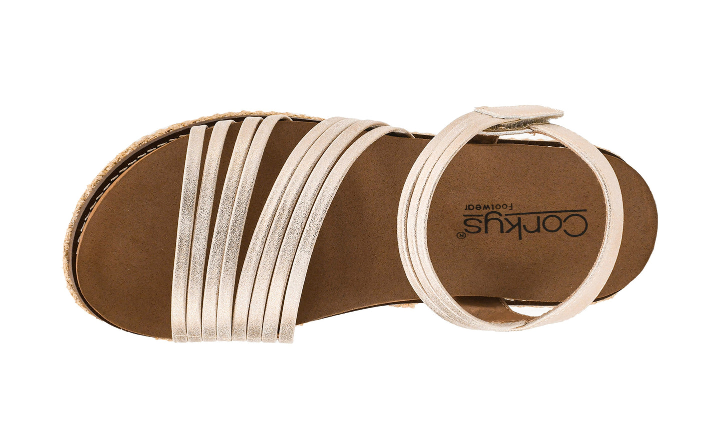 CORKYS What About Now Wedge Sandal Gold