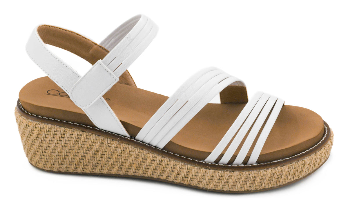 CORKYS What About Now Wedge Sandal White