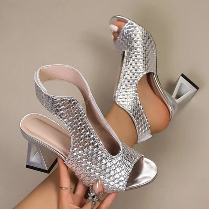 Lira - Structured Block-Heel Slingback Sandal