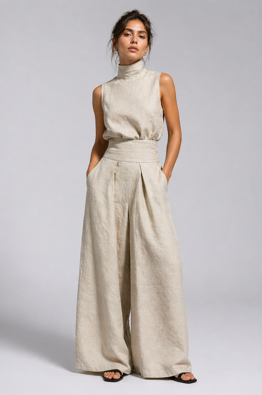 Goldie - Lightweight Linen Two-Piece Set