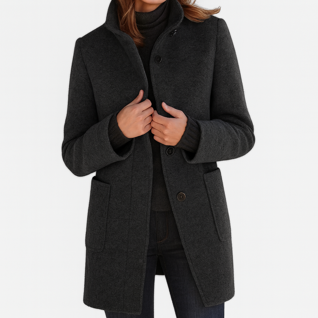 Jessa - Mid-Length Button Coat