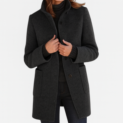 Jessa - Mid-Length Button Coat