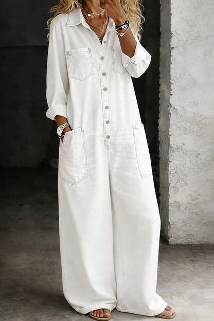 Thalassa - Casual Denim Jumpsuit