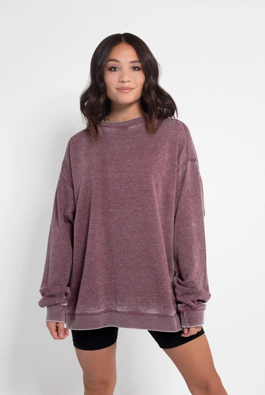 Chicka-d Campus Crew Sweatshirt Pullover Maroon