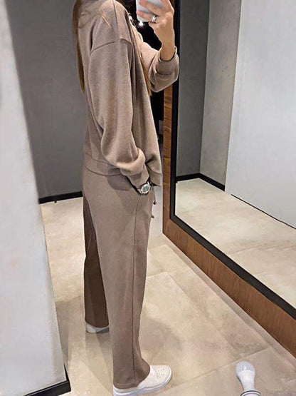 Sorya - Soft-Touch Knit Cardigan & Trousers Set