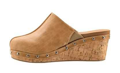 Corkys Marley Caramel Slip On Wedge