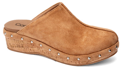 Corkys Newbie Camel Slip On Wedge