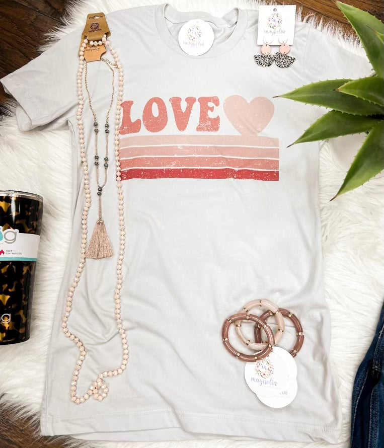 Vintage Stripe Love Tee