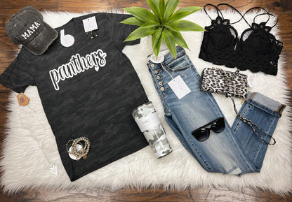Camo Print PANTHERS Graphic Tee