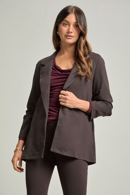 Classic Solid Blazer Chocolate