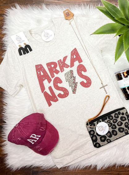 Arkansas Leopard Vintage Graphic Tee
