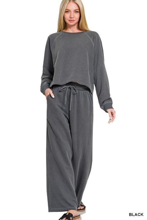 Cotton French Terry 2PC SET Black