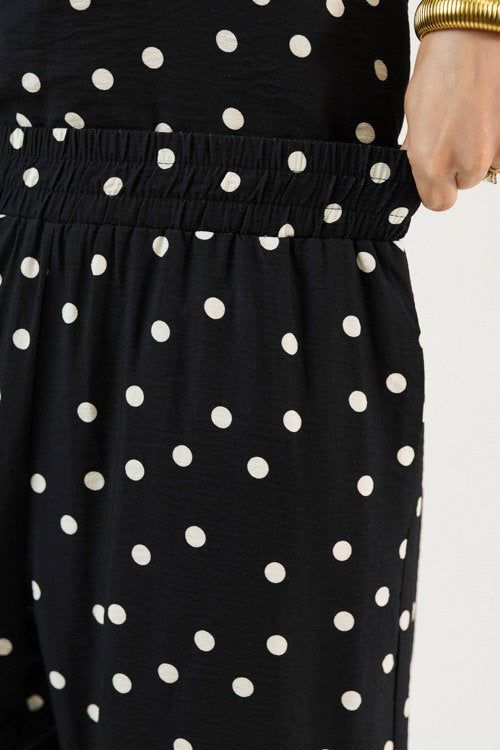 Black Polka Dot Pant
