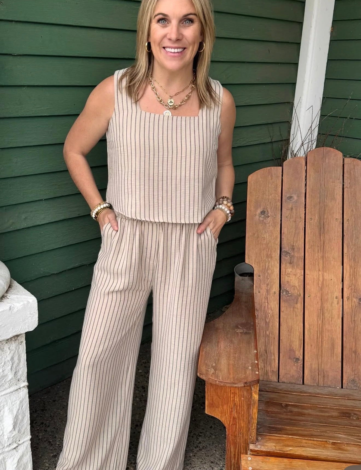 Shoreline Neutral 2PC Stripe Set