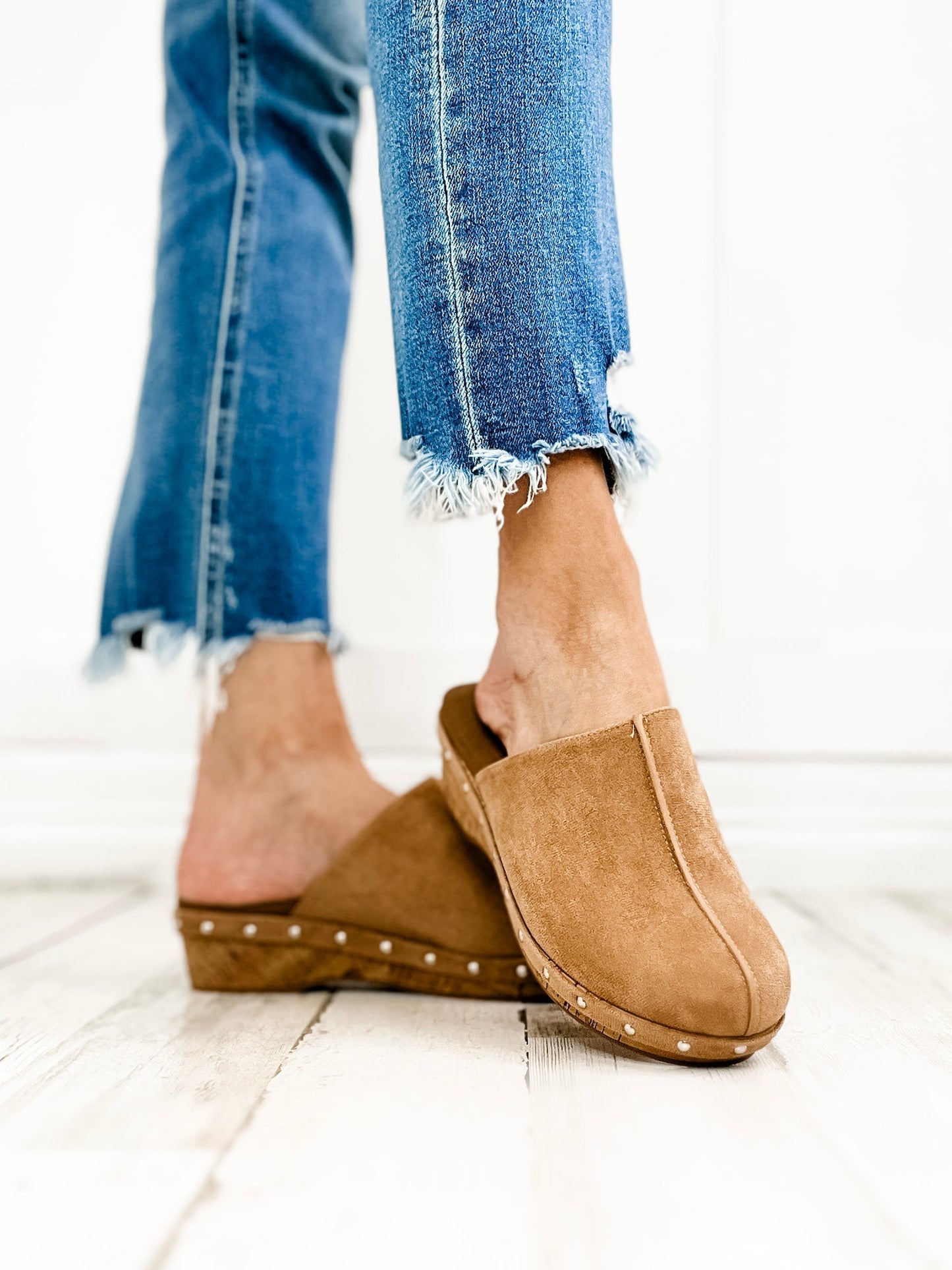 Corkys Newbie Camel Slip On Wedge