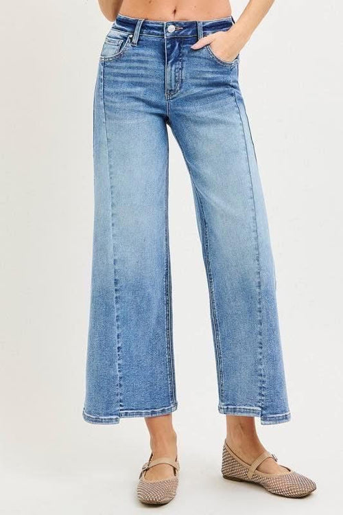RISEN Crop Wide Leg Jean